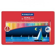 施德樓 STAEDTLER LUNA 水性色鉛筆 36色鐵盒裝 德國製造 色彩鮮明 安全無毒 兒童成人適用, 1個