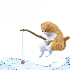 쿠쿠스토어 물고기 조경 만화 낚시 장식품 수족관 액세서리 가정 품 홈 오피스