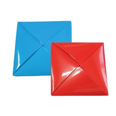 민속놀이 딱지치기 만들기 오징어 딱지 크기 10 x 10cm . 딱지놀이. 빨강 50개 파랑 50개 1묶음 100개입, 1세트