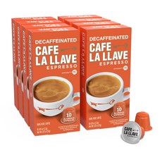 Café La Llave 디카페인 에스프레소 캡슐 커피 80개입 강도 11/다크 로스트/네스프레소 오리지널 커피머신 호환/알루미늄 소재