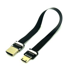 리본 플랫 FPV HDMI 마이크로 미니 호환 90 도 어댑터 5cm-80cm 피치 핀 플러그 커넥터, 03 A1-C1_02 10cm, 02 10cm