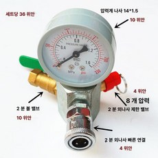 플랜지형 필터 코어 활성탄 오일 워터 분리 에어 컴프레서, 오일-워터 필터 게이지 세트, 1개