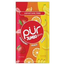 PUR GUM Jumbo 草莓 柳橙 香蕉 20入, 1個, 81g