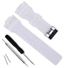 카시오 남성용 G-Shock GD120/GA-100/GA-110/GA-100C용 천연 레진 교체용 시계 밴드 스트랩 크로스 패턴-레드 모던. 200250, 반짝이는 반투명