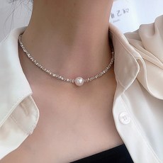 Silver 진주목걸이 트렌디 여친선물