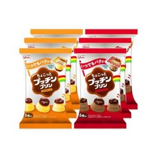 일본 편의점 글리코 미니 푸딩 커스터드와 초코 20g 2종 6개입x 3팩, 6개
