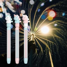 벨베이비 분수물총 회오리 물총, 짧은 유니콘(36.6cm), 3개, 하얀색 1개+핑크색 1개+하늘색 1개