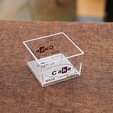 티라미수 사각 용기 투명 포장 50개 케이스 보틀, 커피색 뚜껑 없음 50개, 1개, 1개