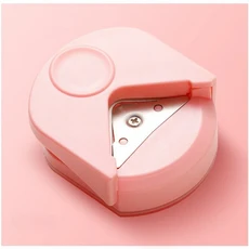 휴대용 코너 펀치 원형 커팅기 카드 사진 처리 및 DIY 제작에 사용되는 종이 트리머 (가정 또는 스튜디오에, 1개, 03 Pink