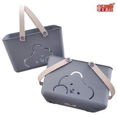 小熊手提收納籃 - 可愛造型多功能收納，居家整理好幫手, 詳見包裝, 詳見包裝