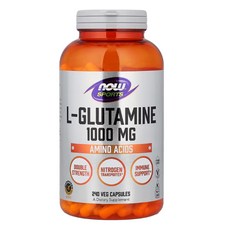 [2개] 나우푸드스포츠 L 글루타민 1000mg 240베지캡슐 아미노산 운동전후 glutamine, 240정, 2병