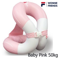 휠라 워니프랜즈 보이언시 넥자켓 물놀이 튜브 유아 어린이 부력보조 목튜브, 베이비핑크, 50kg, 1개