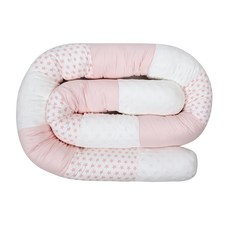 ins網紅加長款拼接兒童牀圍 跨境嬰兒牀圍可拆洗寶寶睡眠護欄牀靠, 粉色