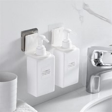 샴푸걸이 호텔 벽 부착식 무타공 욕실 샴푸통 디스펜서홀더, 1개