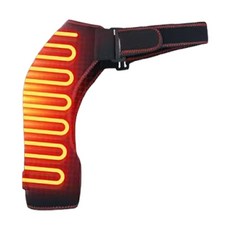 按摩熱敷電熱護肩 三擋調溫 震動按摩, 黑色, 12V全面積插電發熱