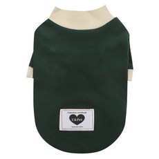 유앤펫 모찌 컬러링 티셔츠 중형견 대형견옷, 1개, 딥그린