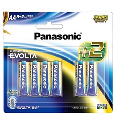 Panasonic 國際牌 Evolta 鈦元素 鹼性電池, 1個, 3號10入藍鹼