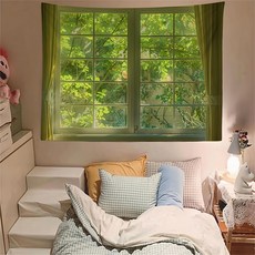 Block Mart 大型織物海報, 窗外林木