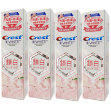 Crest 3D White 香氛鎖白牙膏 岡山夢白桃，美白牙齒，清新口氣，溫和不傷牙釉質, 120g, 4個