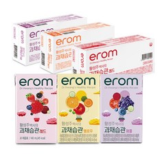 [EROM] 이롬 황성주 과채습관 무첨가 혼합주스 3종 (레드/퍼플/옐로우 각24팩) 140ml 72팩