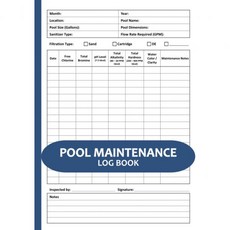 수영장 유지보수 기록부 관리 및 청소 추적 | 가정 소규모 사업장 호텔 수영장용 서비스 체크리스트 - 블루, 수영장 유지보수 기록부 관리 및 청소 추적 | 가정 소