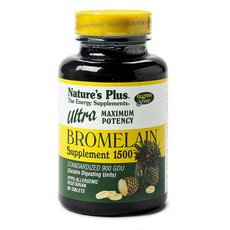 Natures Plus 無麩質鳳梨酵素錠 1500mg, 1個, 60 件