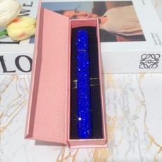 화려한 반짝이 큐빅 보석 사인펜 비즈니스 선물 바레나[VARENA], 0.05mm, 1개, 블루 다이아몬드 선물 세트