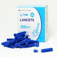 WY란셋 무통사혈 혈당침 채혈침 여드름압출바늘 사혈기30G 100개입, 3개