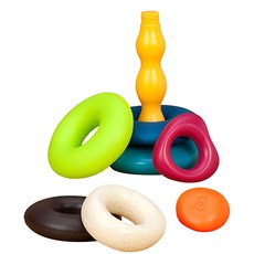 9개월영아 협응력발달 라운딩 컬러 링스택 컵쌓기 조카선물, 1세트, 7색 혼합