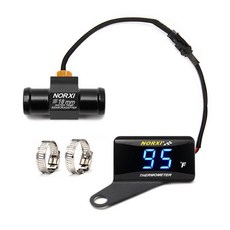 오토바이 수온 게이지 어댑터 센서 디지털 화씨 계량기 미니, 1개, 18. Blue-18mm-left