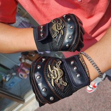 스컬 해골 바이크 오토바이 장갑 블랙 라이더 글러브 반장갑 동호회 승마 레저 인조가죽 미끄럼방지 핑거 사이클링 찡장식 단체선물+노드커머스Shop, 빠른배송