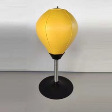 桌麵拳擊速度球 成人解壓神器 髮洩球 反應靶 躲釋放 學生減壓 兒童沙袋, 陞級大吸盤全黃款