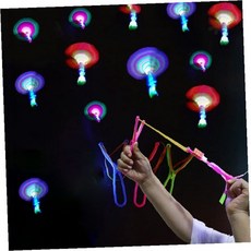 야간 놀이 발광 완구 회전 낙하 장난감 불빛 효과 손잡이 날리기 놀이 어린이, 1개