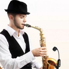 DXn 2.4G薩克斯風無線麥克風 無敵續航PRO款，無線連接，高靈敏度收音，專業演奏級別, 酷黑色, DXn2.4G