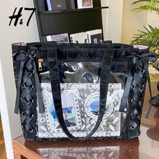 7絲帶痛包大容量綠色系單肩托特包，二次元穀子包包，桃園出貨，日常百搭，歡歡BB推薦, 黑色單包, 1個