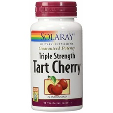 SOLARAY 3倍濃縮酸櫻桃萃取素食膠囊, 1瓶, 90顆