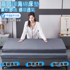 高回彈海綿床墊 柔軟舒適 循環透氣 不塌陷不變形 無異味 0甲醛 高支撐