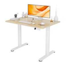 Claiks 높이조절 전동책상 모션데스크 공부 사무용 컴퓨터 책상 조절 스탠드 테이블, 자연