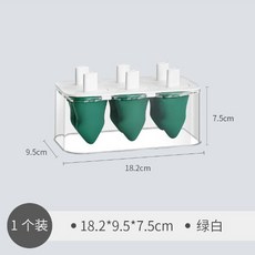 禾豆 創意六格小樹雪糕模具 硅膠食品級冰棒棍冰淇淋模具, 綠白, 1個