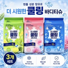 쿨링 바디 티슈 25매 3종세트