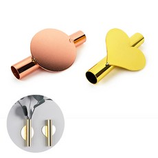 문가네 미니 벽장식 조화화병 납골당꽃, 로즈골드 원형