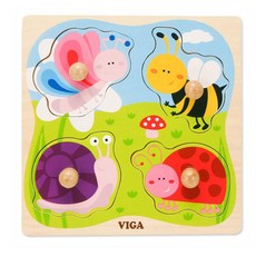 아기 소근육 운동 인지발달 곤충 퍼즐 모양블럭 퍼즐장난감 1살 1세, 1개