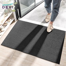 DEXI 1개 바닥 출입구 발판 매트 웰컴 현관 미끄럼방지 발매트 그레이 도어매트 43.5*75cm 61*91cm 76.5*120cm, Gray