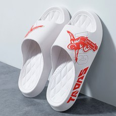 防滑軟底男童拖鞋兒童男孩6到12歲大中童居家用浴室內洗澡涼拖鞋, 1個, 白橙