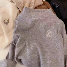 小不點兒 兒童德絨打底衫 中小童半高領保暖內搭上衣 男女童長袖T恤