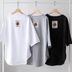 COCO SEVEN 女性U領短袖T恤, 黑色