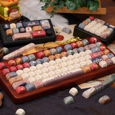 오버오션 단청키보드 유선 사무용 키보드 단청키캡, 1개, 키캡만 키보드 미포함 선물 상자 도구 포함
