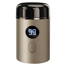 迷你電動剃鬚刀 充電式行動式, 香檳金 2個備用刀頭, 如圖所示