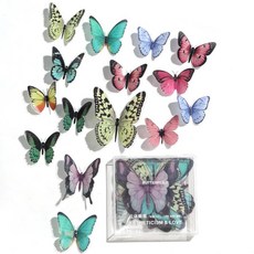 나비 벽 스티커 홈 룸 인테리어 장식 웨딩 파티 벽장식품, 1. Colorful