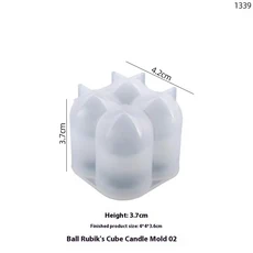 DIY 향초 점토 공예 왁스 수지 주조용 3D 나선형 줄무늬 실리콘 몰드 - 불규칙한 모양의 양초 몰드